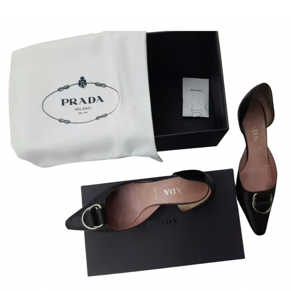 Prada opanca leather heels